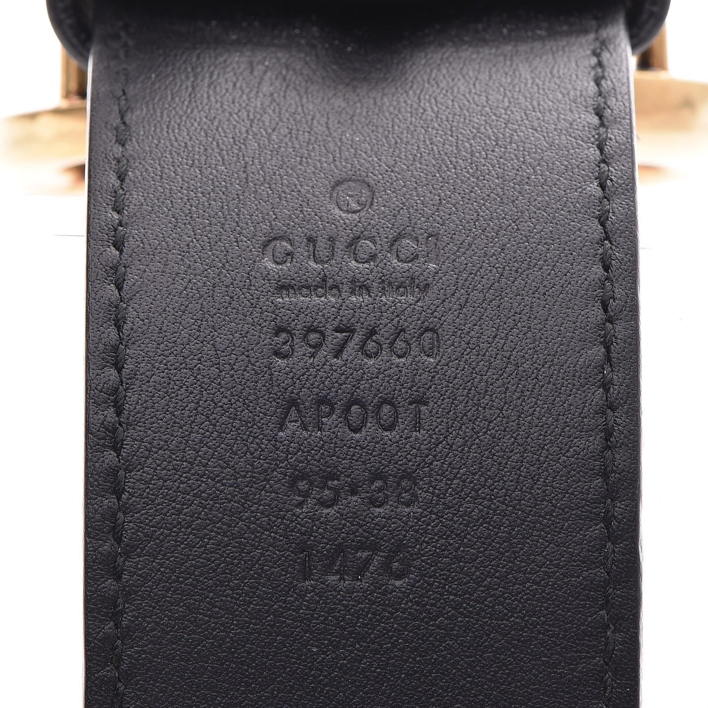 Calfskin Double G 40mm Belt 95 38 Black