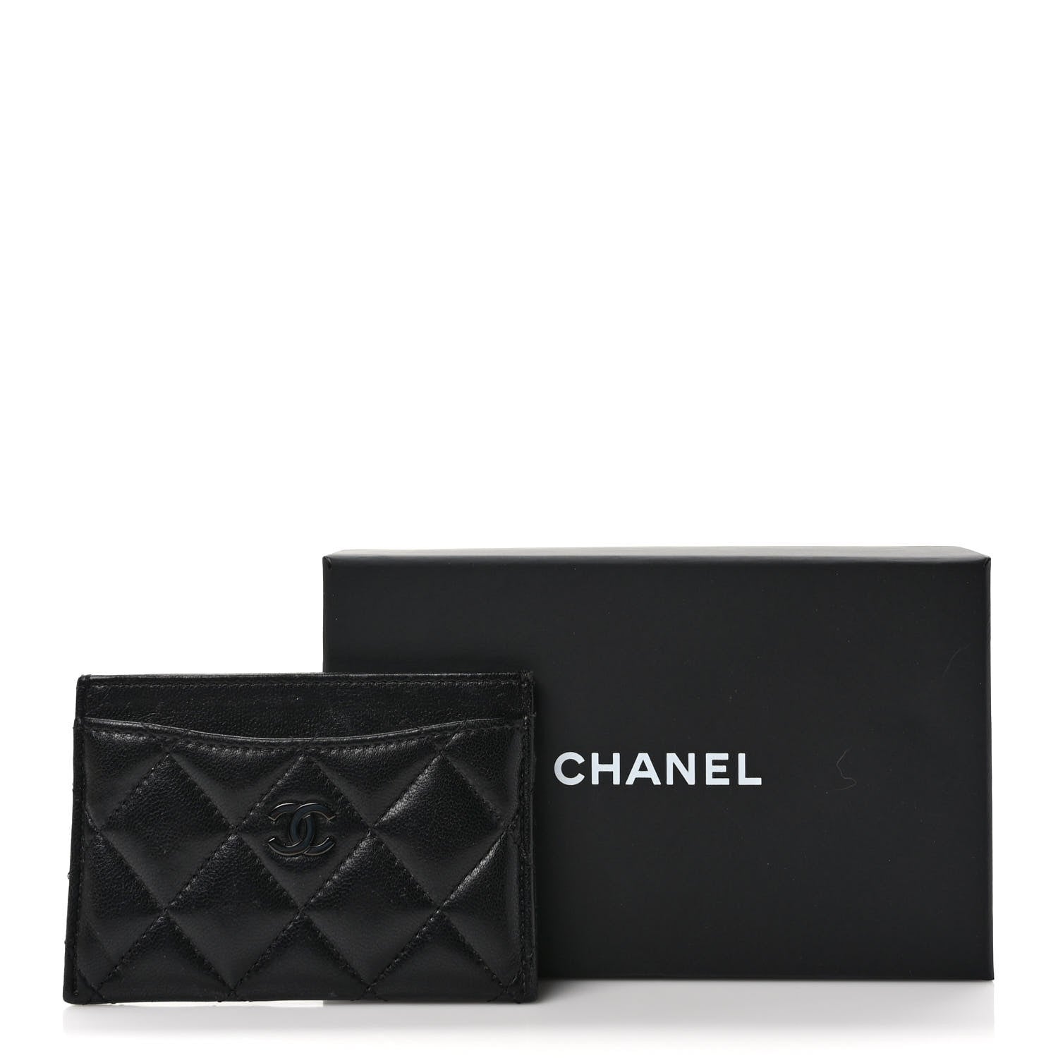 Chanel Lambskin Quilted Card Holder So Black 8 of 8