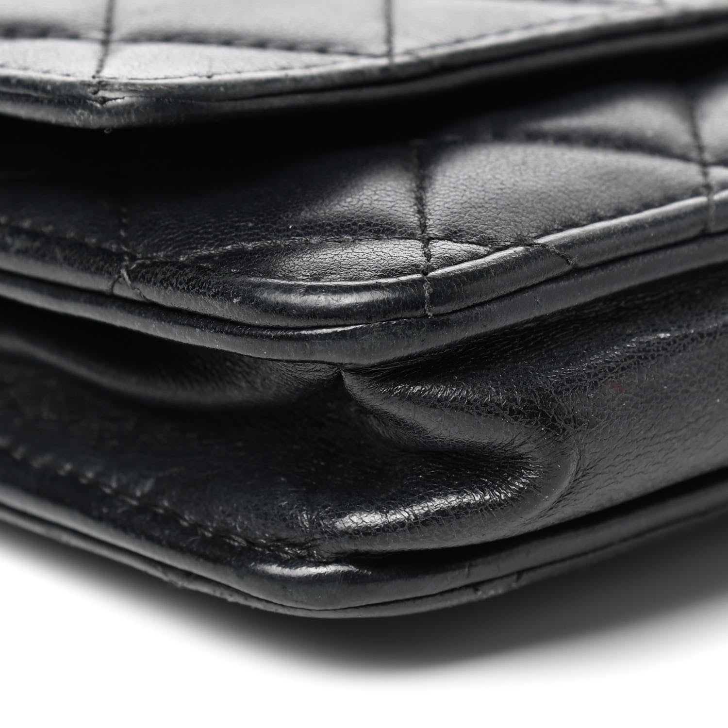 Chanel Lambskin Quilted Wallet On Chain WOC Black 5 of 15