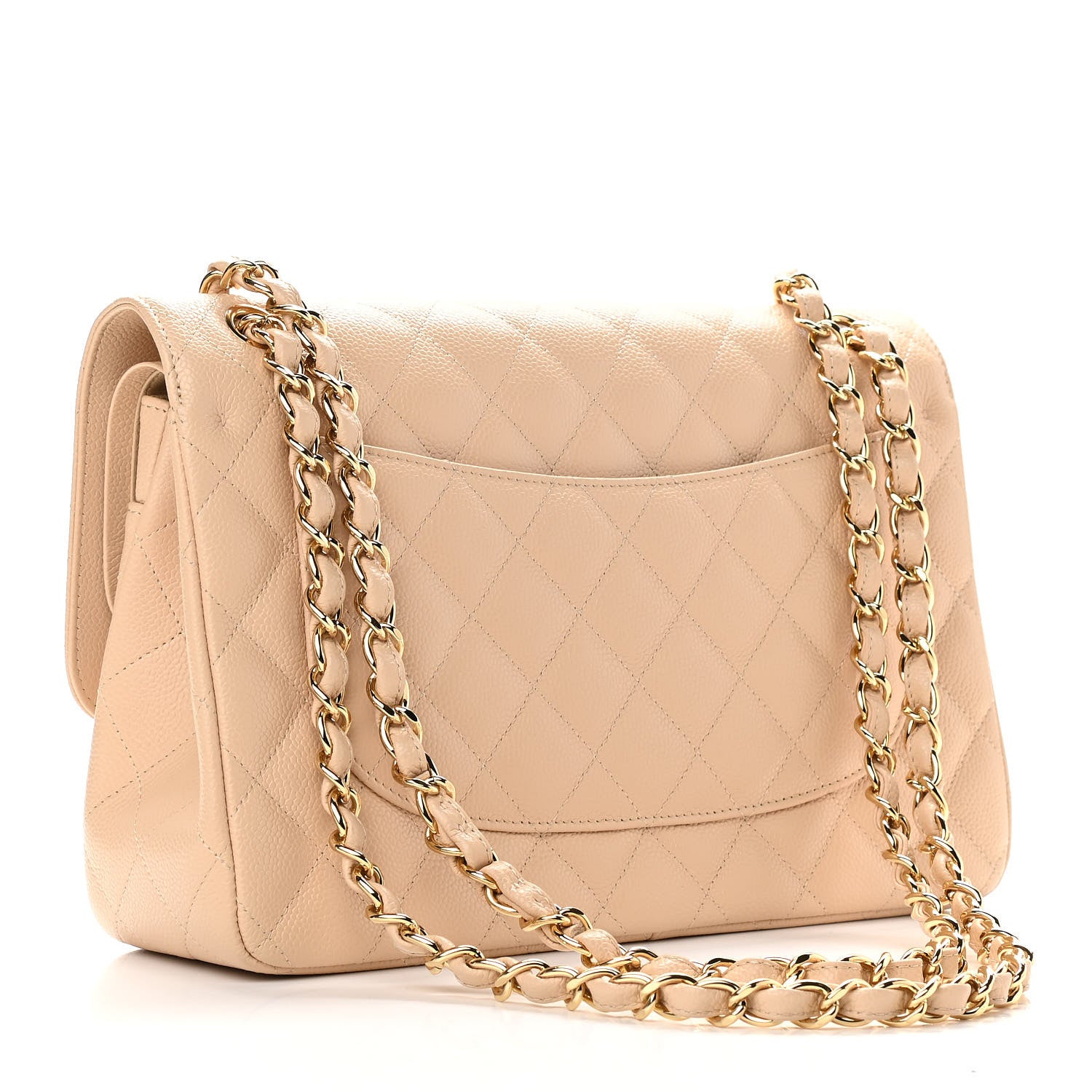 Chanel Caviar Quilted Jumbo Double Flap Beige Clair 3 of 11