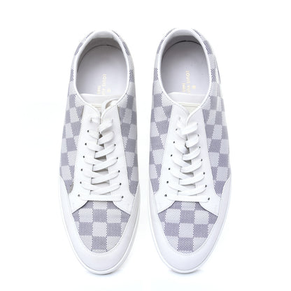 Louis Vuitton Damier Azur Mens Sneakers 8.5 White 6 of 10
