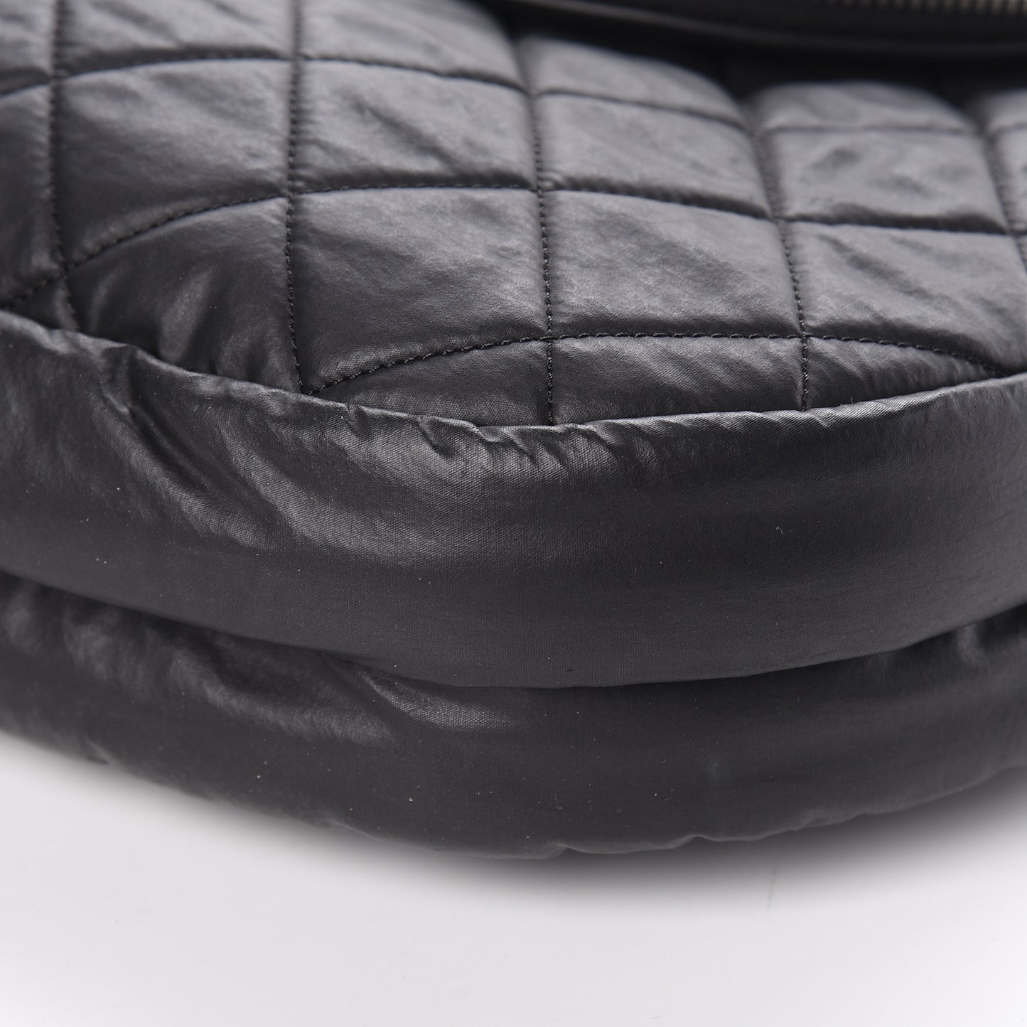 Nylon Quilted Coco Cocoon Messenger Black