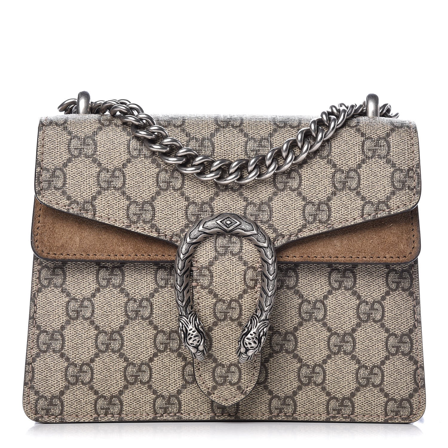 Gucci GG Supreme Monogram Mini Dionysus Shoulder Bag Taupe 1 of 11