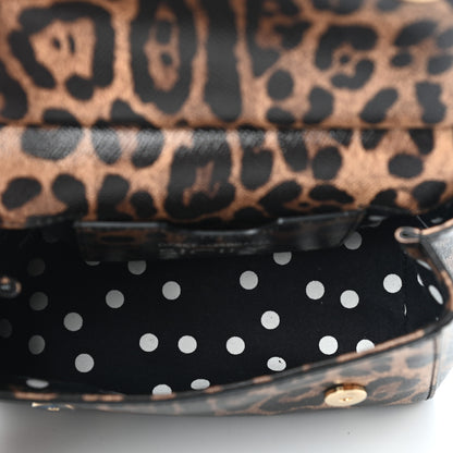 Dolce & Gabbana Dauphine Studded Leopard Print Mini Miss Sicily Satchel Naturale 5 of 8