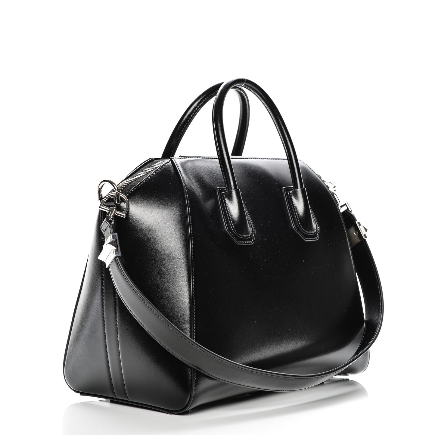 Shiny Lord Calfskin Medium Antigona Black