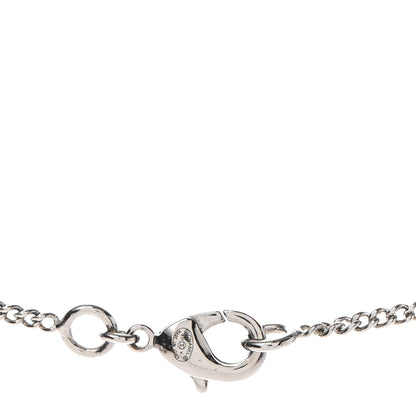 Chanel Crystal Timeless CC Necklace Silver 4 of 5