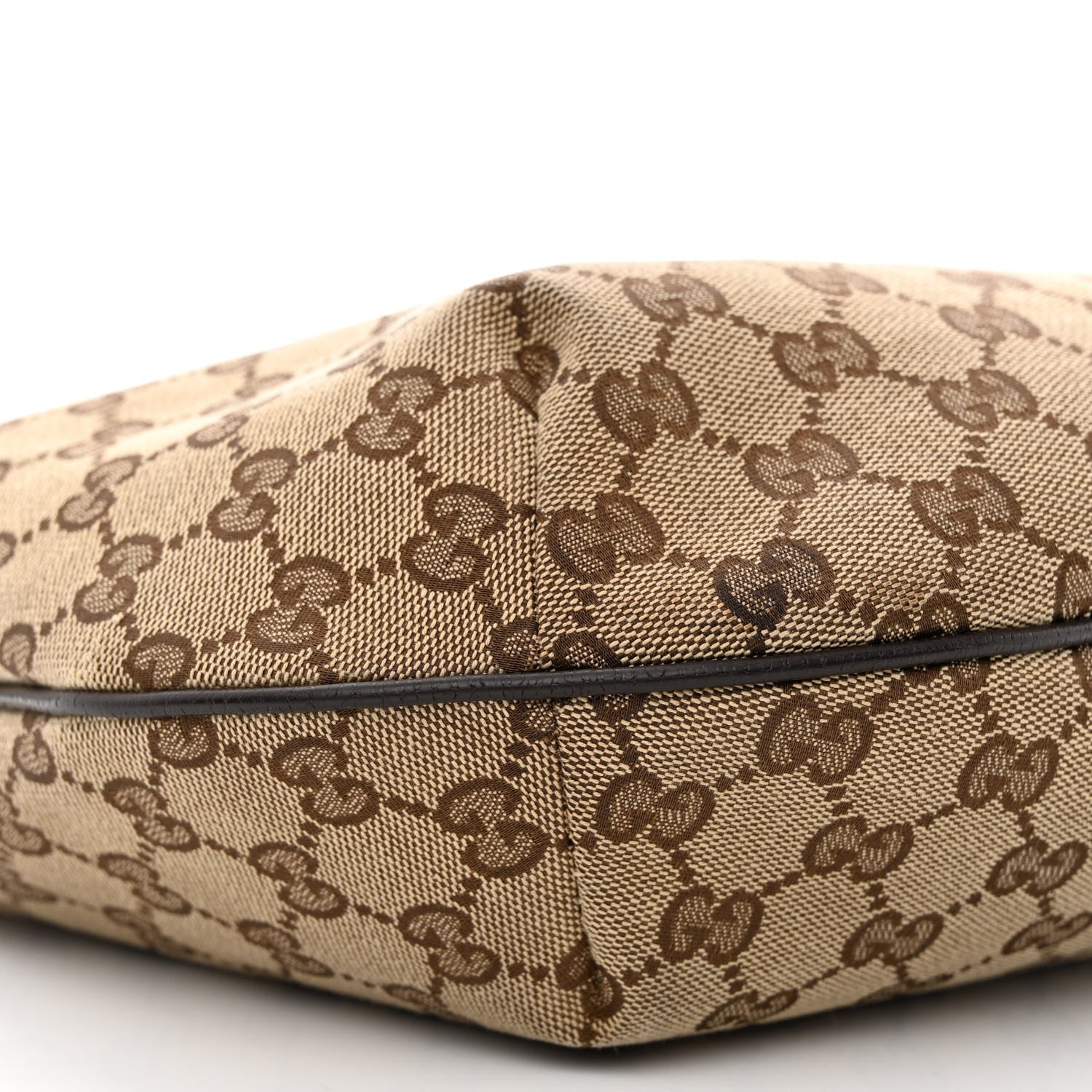 Gucci Monogram Medium Half Moon Hobo Dark Brown 9 of 13