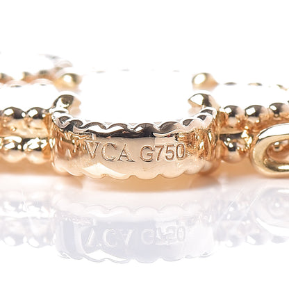 Van Cleef & Arpels 18K Yellow Gold Mother of Pearl 5 Motifs Vintage Alhambra Bracelet 4 of 6