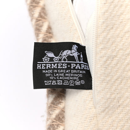 Hermes Wool Cashmere H Riviera Pillow Seigle 3 of 3