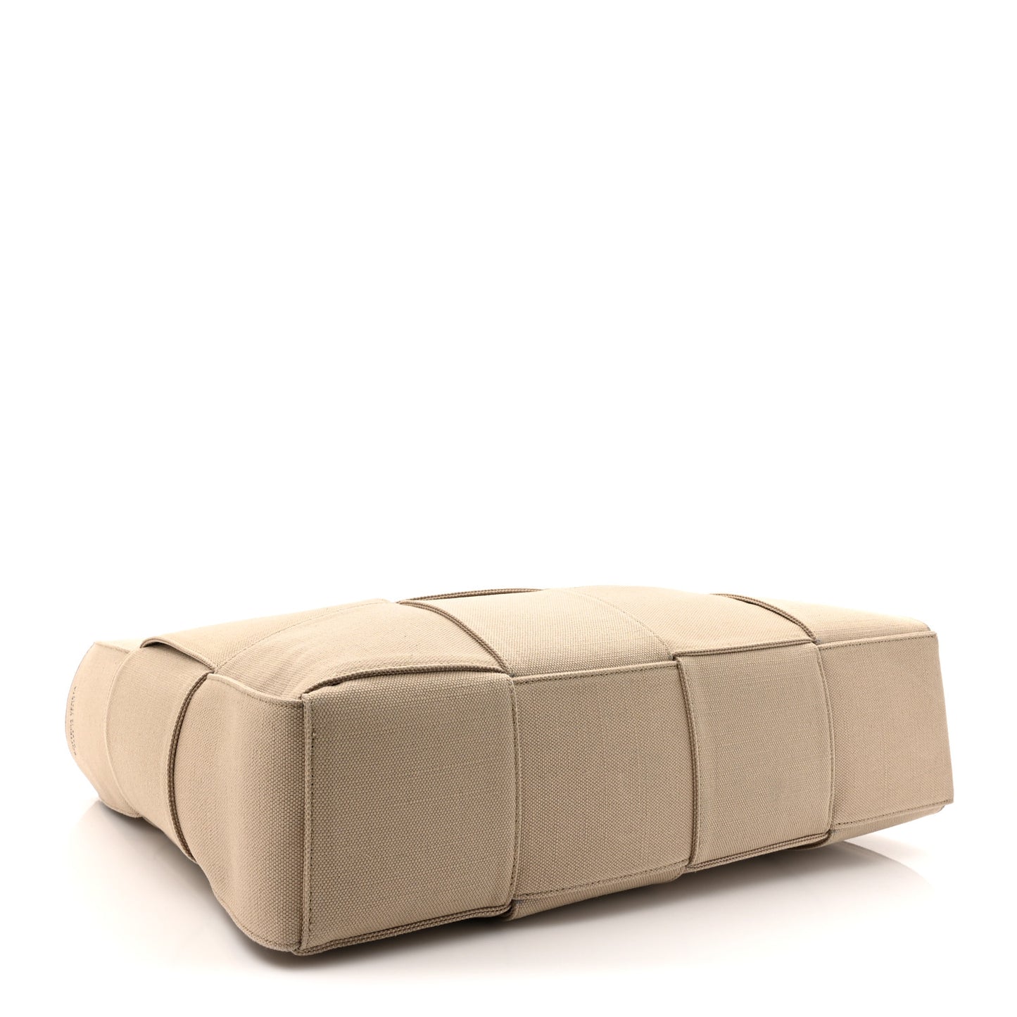 Canvas Intrecciato Large Arco Tote Beige Black