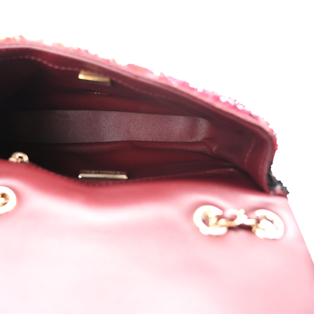 Chanel Shaded Sequins Mini Flap Black Burgundy Red Yellow 5 of 11