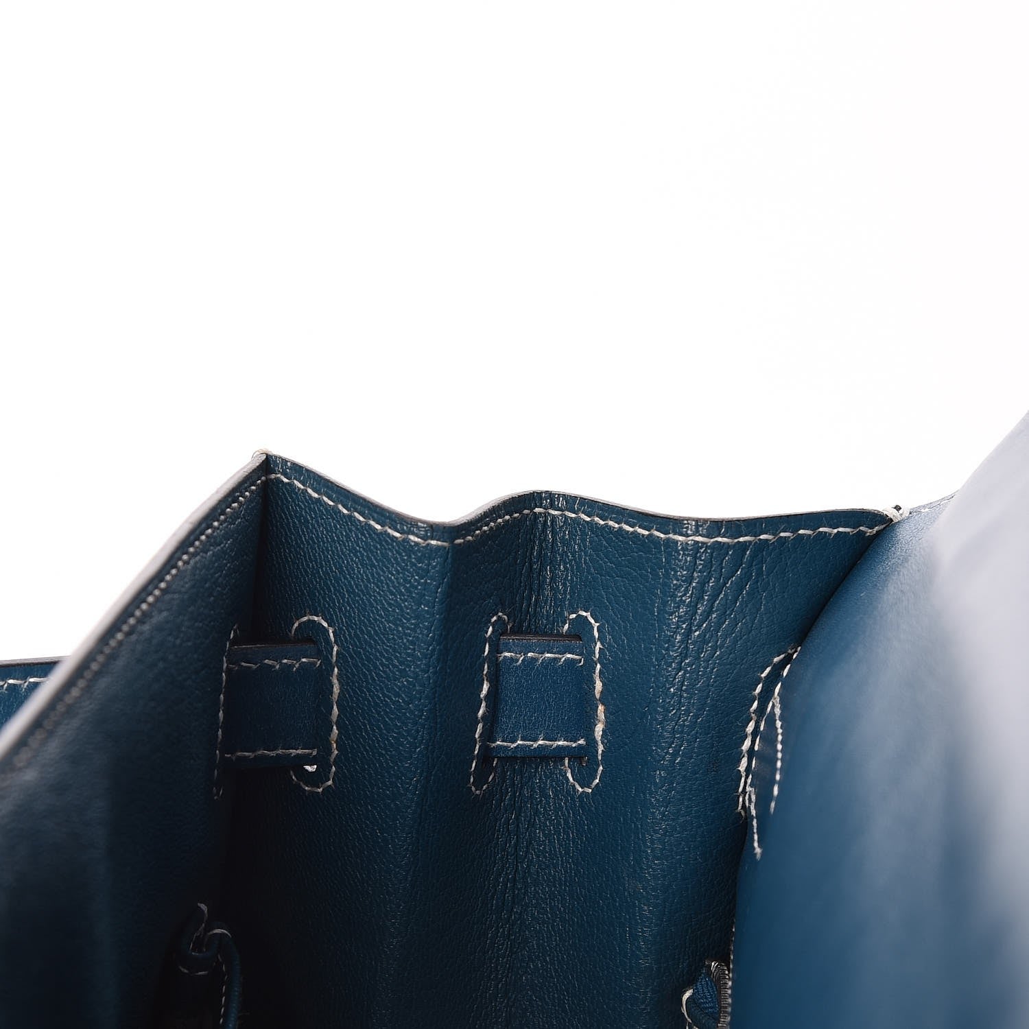 Hermes Tadelakt Kelly Sellier 32 Bleu Thalassa 10 of 33