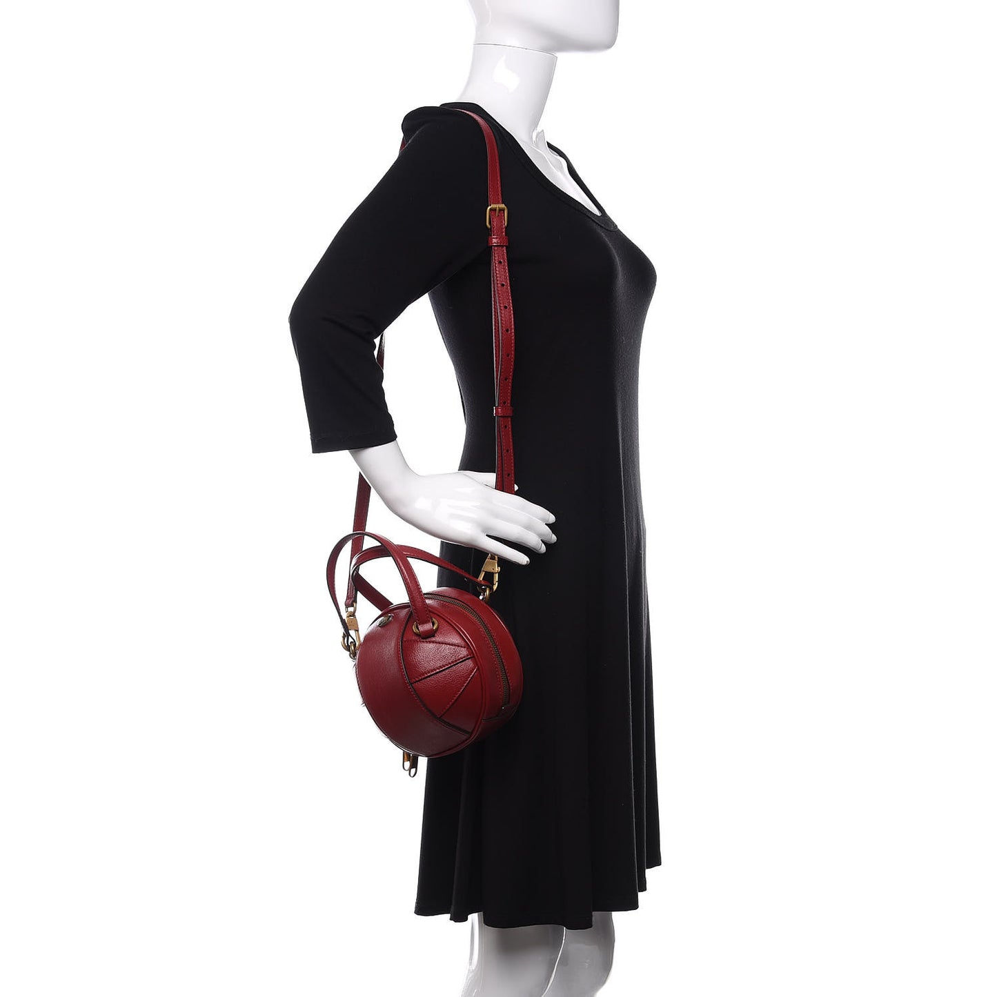 Piuma Lux Energy Mini Tifosa Basketball Shaped Shoulder Bag Romantic Cerise