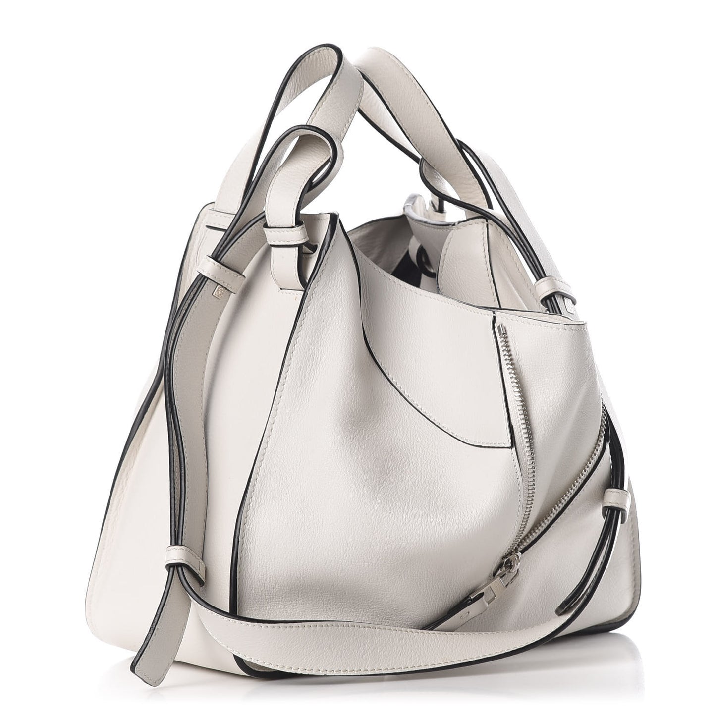 Calfskin Medium Hammock Shoulder Bag Soft White