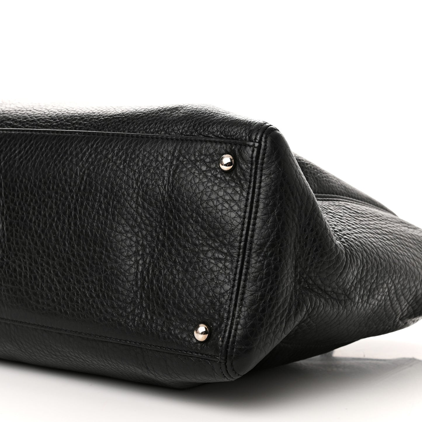 Calfskin Cerf Executive Shopper Tote Black