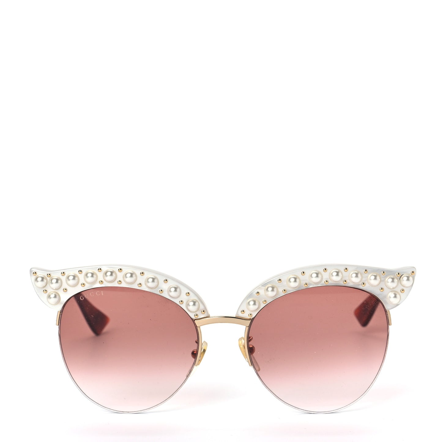 Pearl Cat Eye Sunglasses GG0212S White