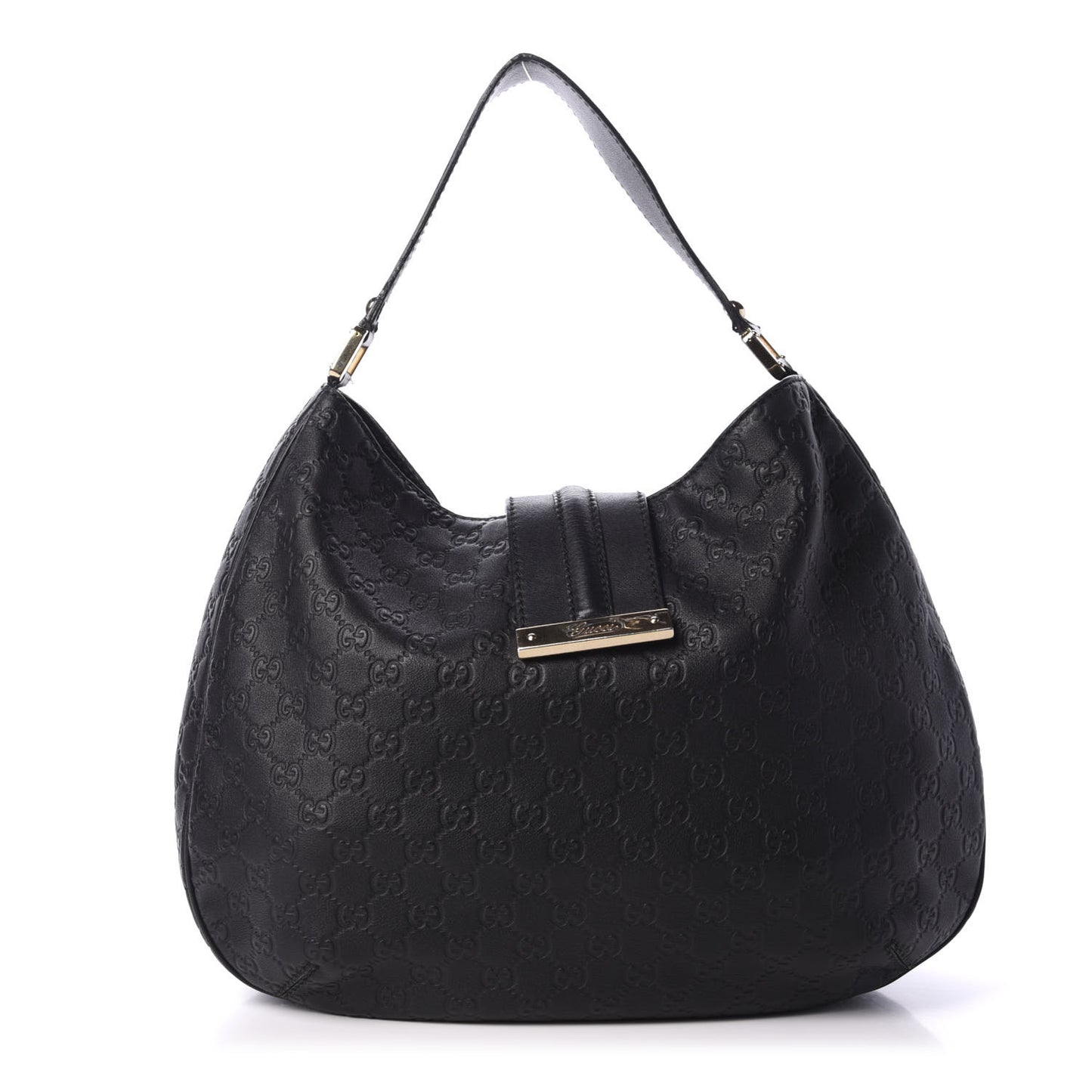 Guccissima Large New Ladies Web Hobo Black