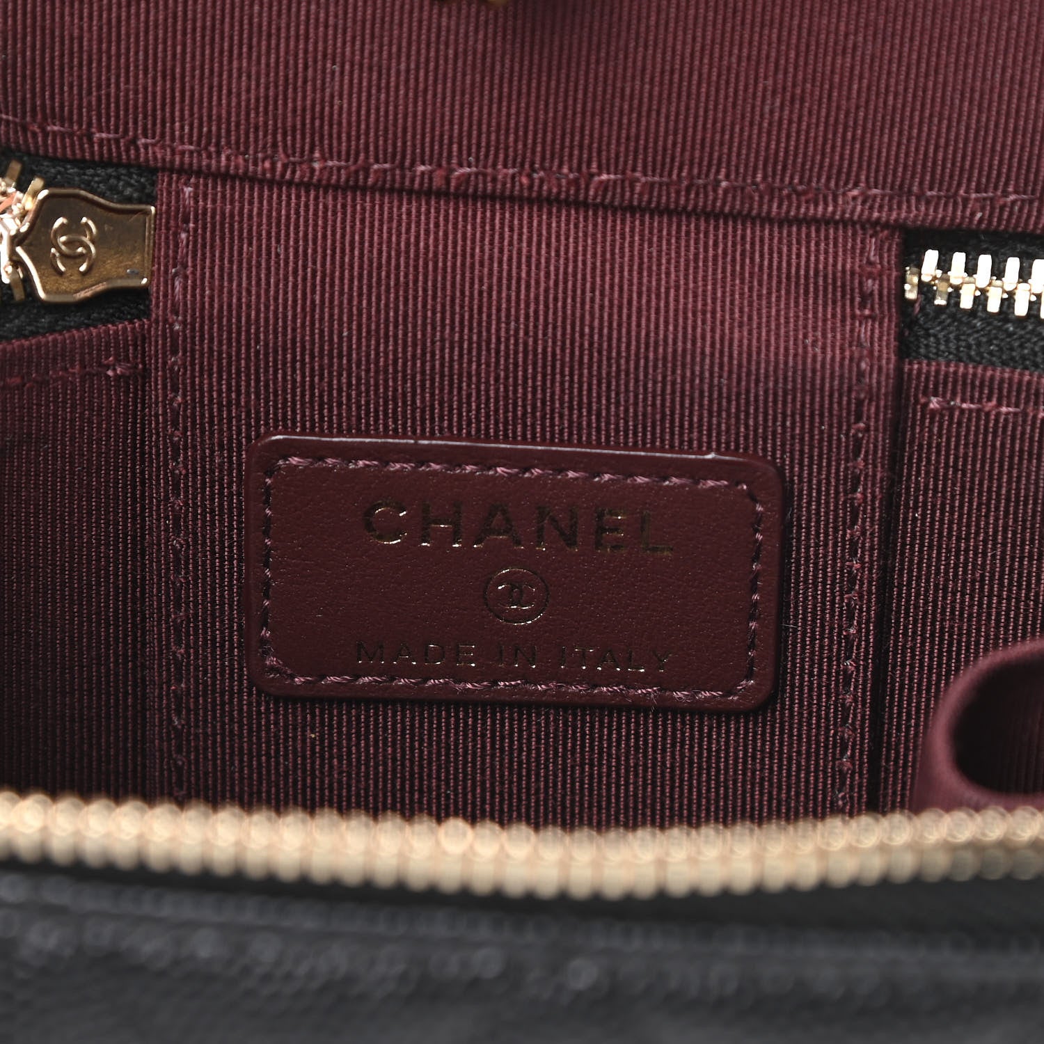 Chanel Caviar Quilted Mini Vanity Case With Chain Black 6 of 10