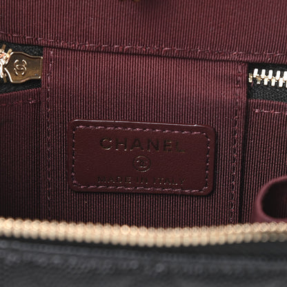 Chanel Caviar Quilted Mini Vanity Case With Chain Black 6 of 10