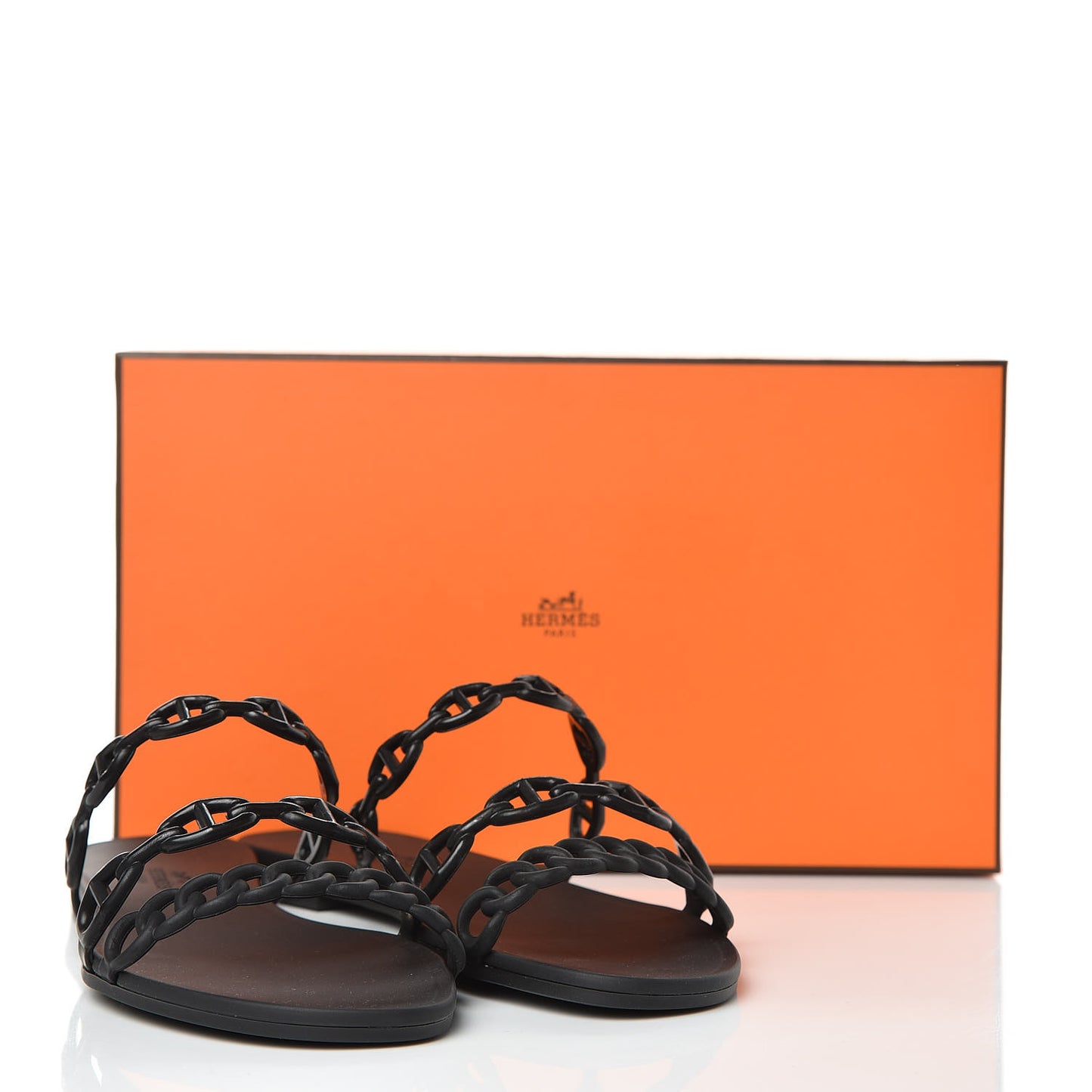 Rubber Chaine d'Ancre Rivage Sandals 37 Black