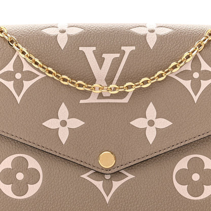 Louis Vuitton Empreinte Monogram Giant Felicie Pochette Tourterelle Creme 8 of 11