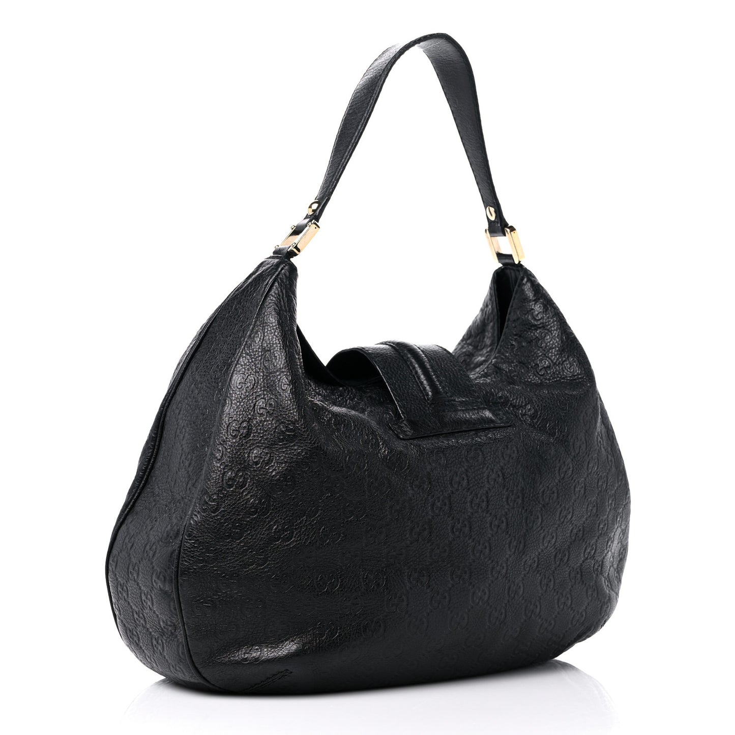 Guccissima Large New Ladies Web Hobo Black