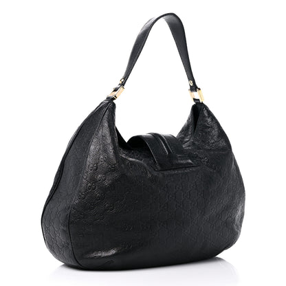 Gucci Guccissima Large New Ladies Web Hobo Black 3 of 14
