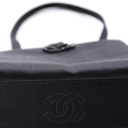 Chanel Satin Crystal Small Camellia Evening Bag Black 10 of 11