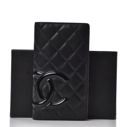 Chanel Calfskin Quilted Cambon Yen Wallet Black 11 of 11