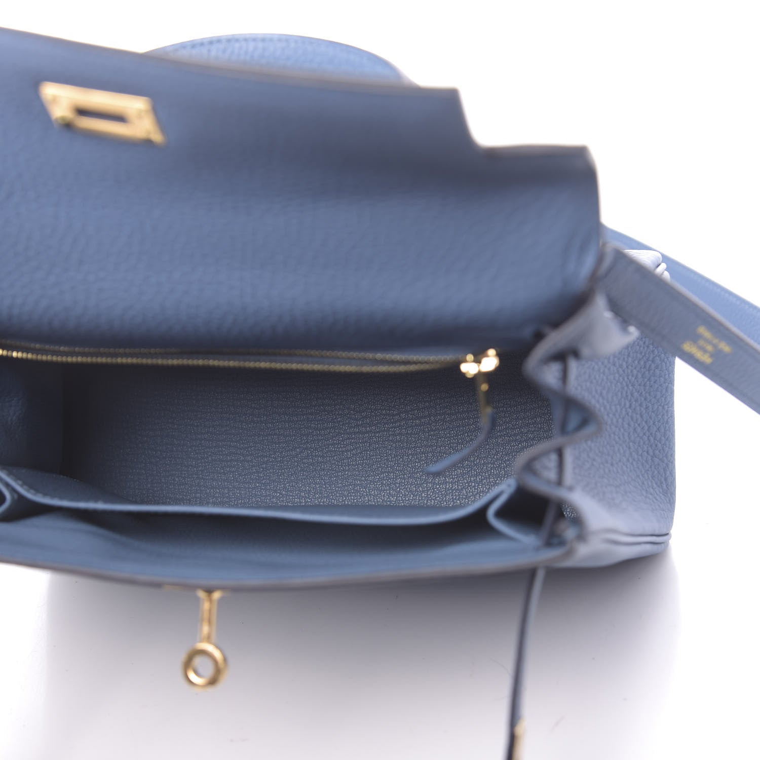 Hermes Togo Kelly Retourne 25 Azur 7 of 41