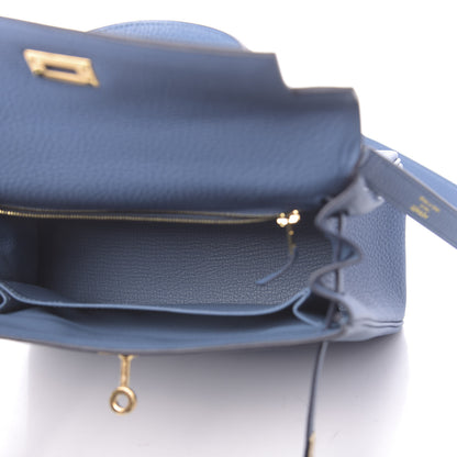 Hermes Togo Kelly Retourne 25 Azur 7 of 41