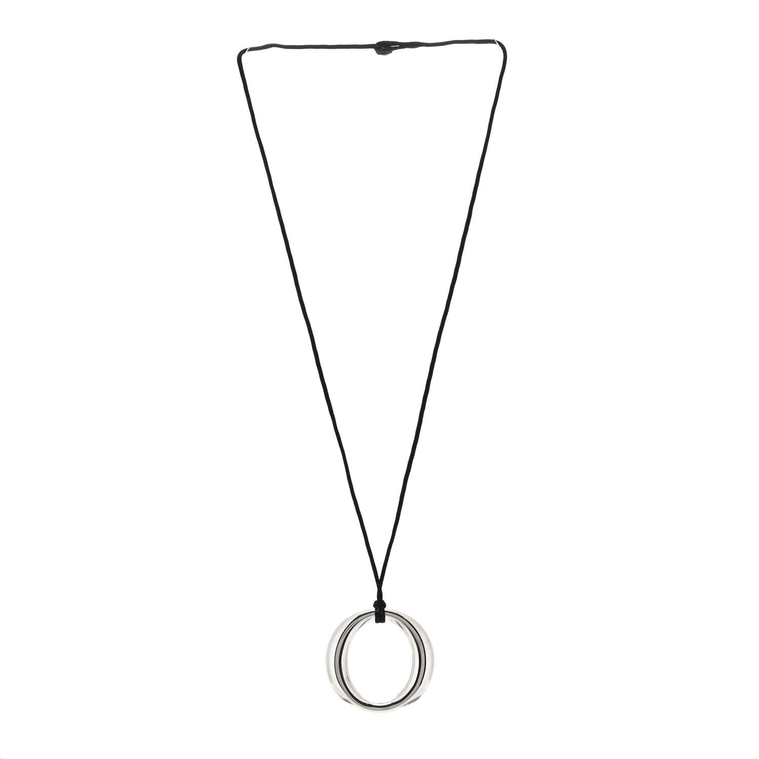 Tiffany Sterling Silver Elsa Peretti Sevillana Circle Cord Necklace 3 of 4