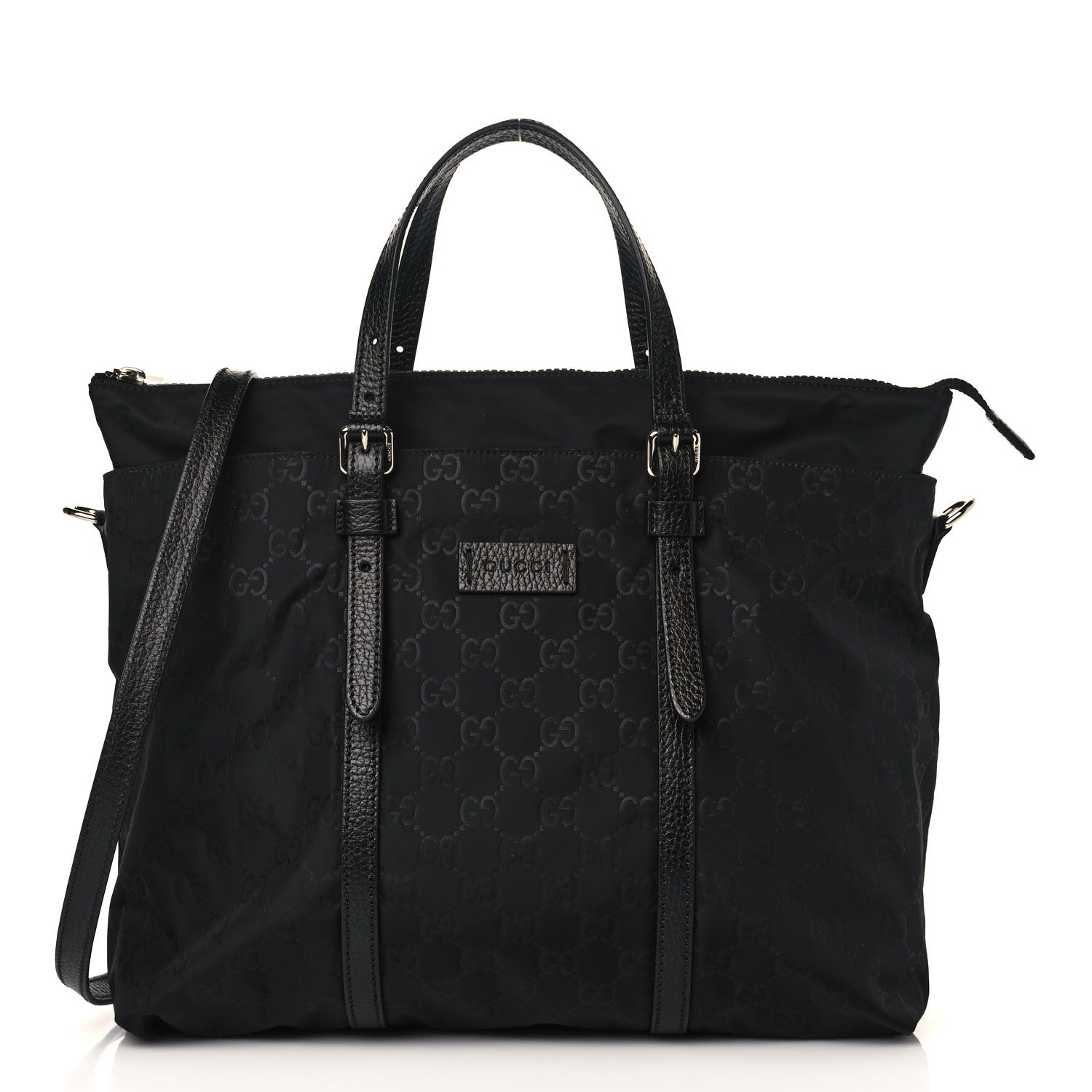 Gucci Nylon Monogram Tote Black 1 of 9