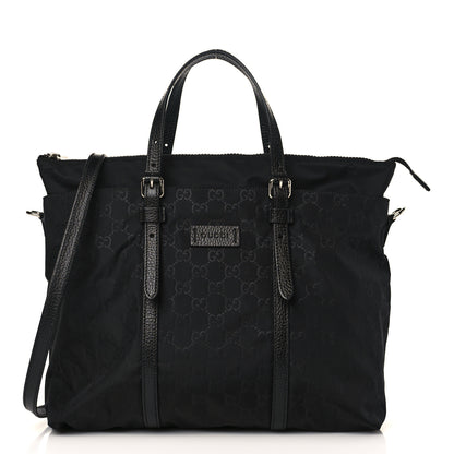 Gucci Nylon Monogram Tote Black 1 of 9