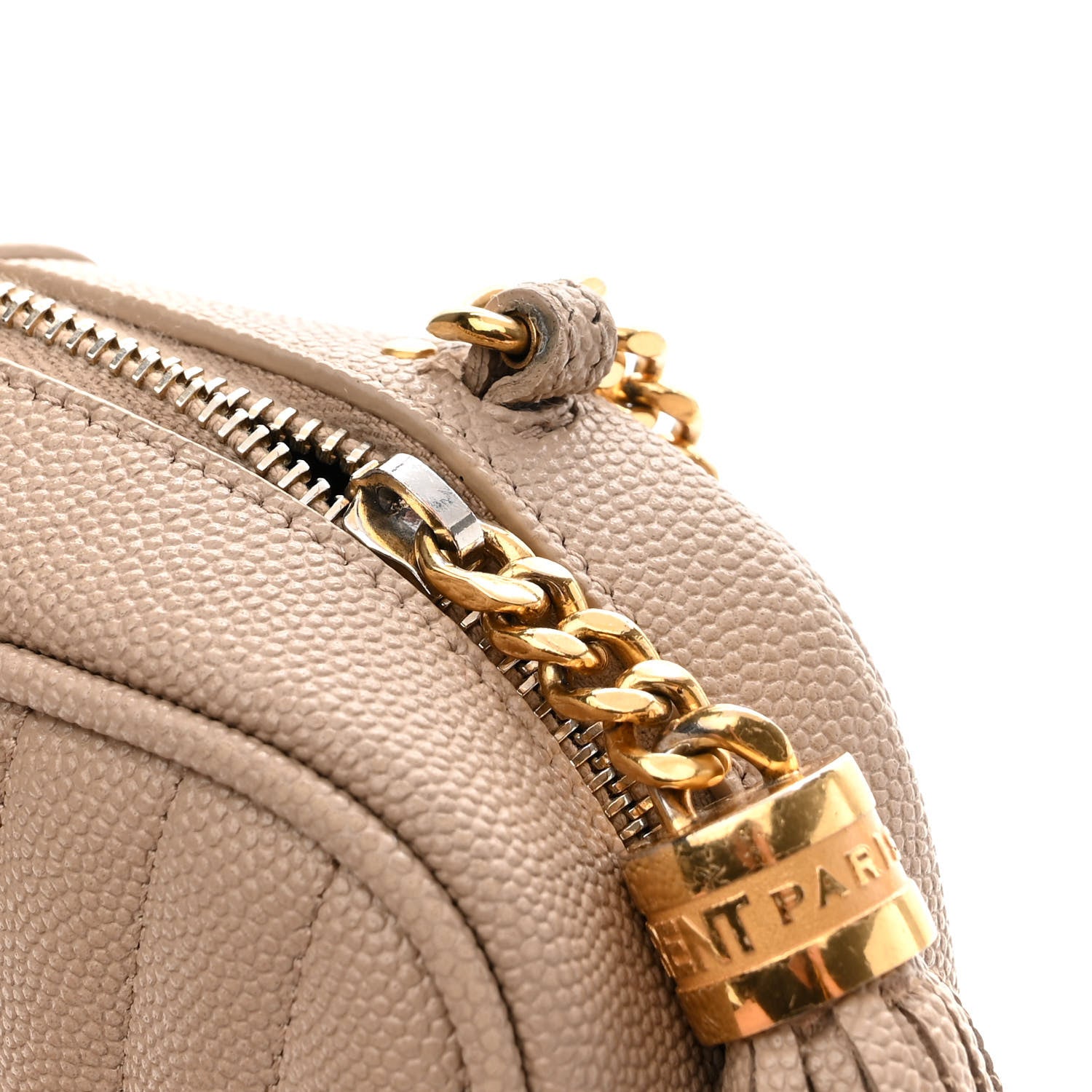 Saint Laurent Grain De Poudre Matelasse Monogram Mini Lou Camera Bag Dark Beige 13 of 13