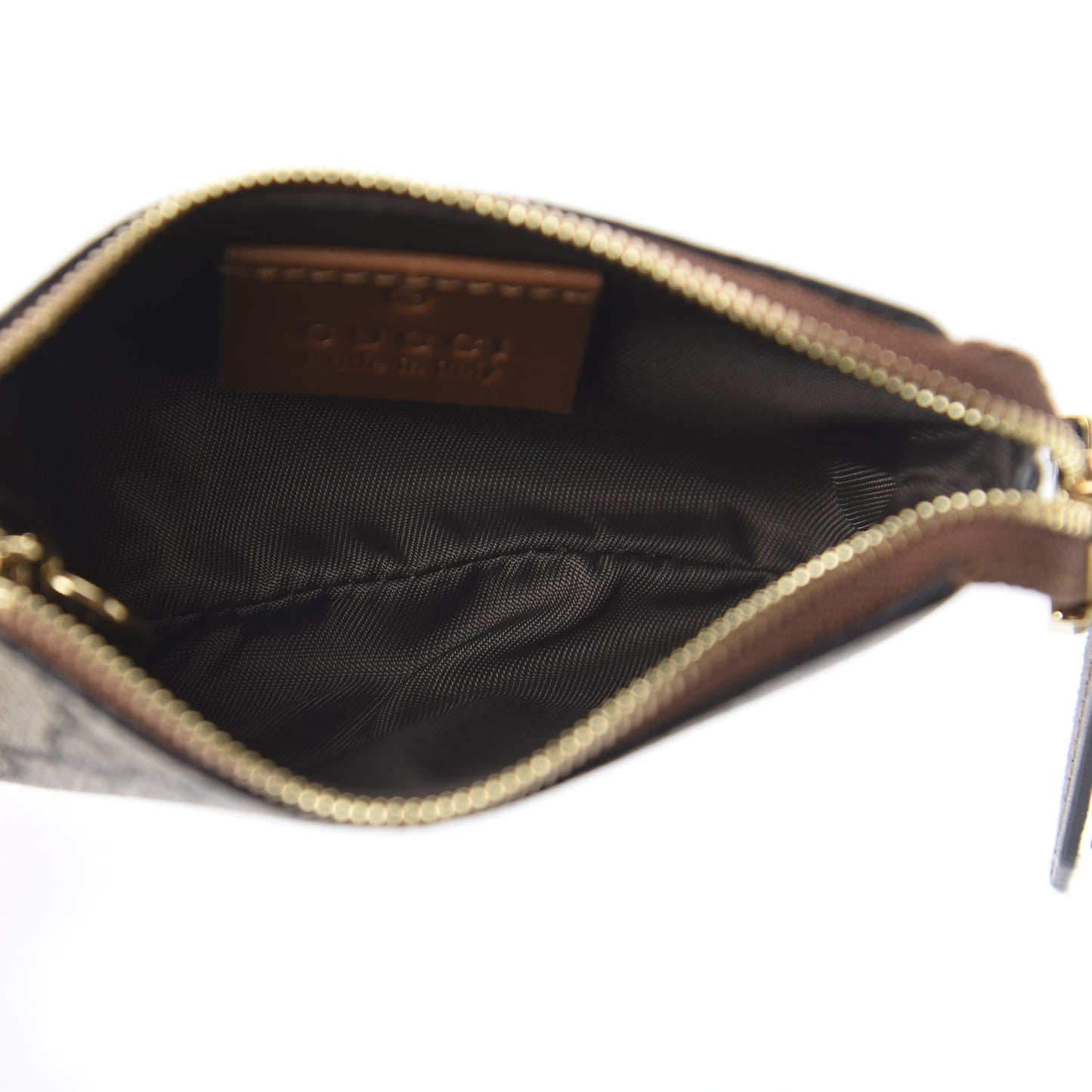 GG Supreme Monogram Key Case Brown