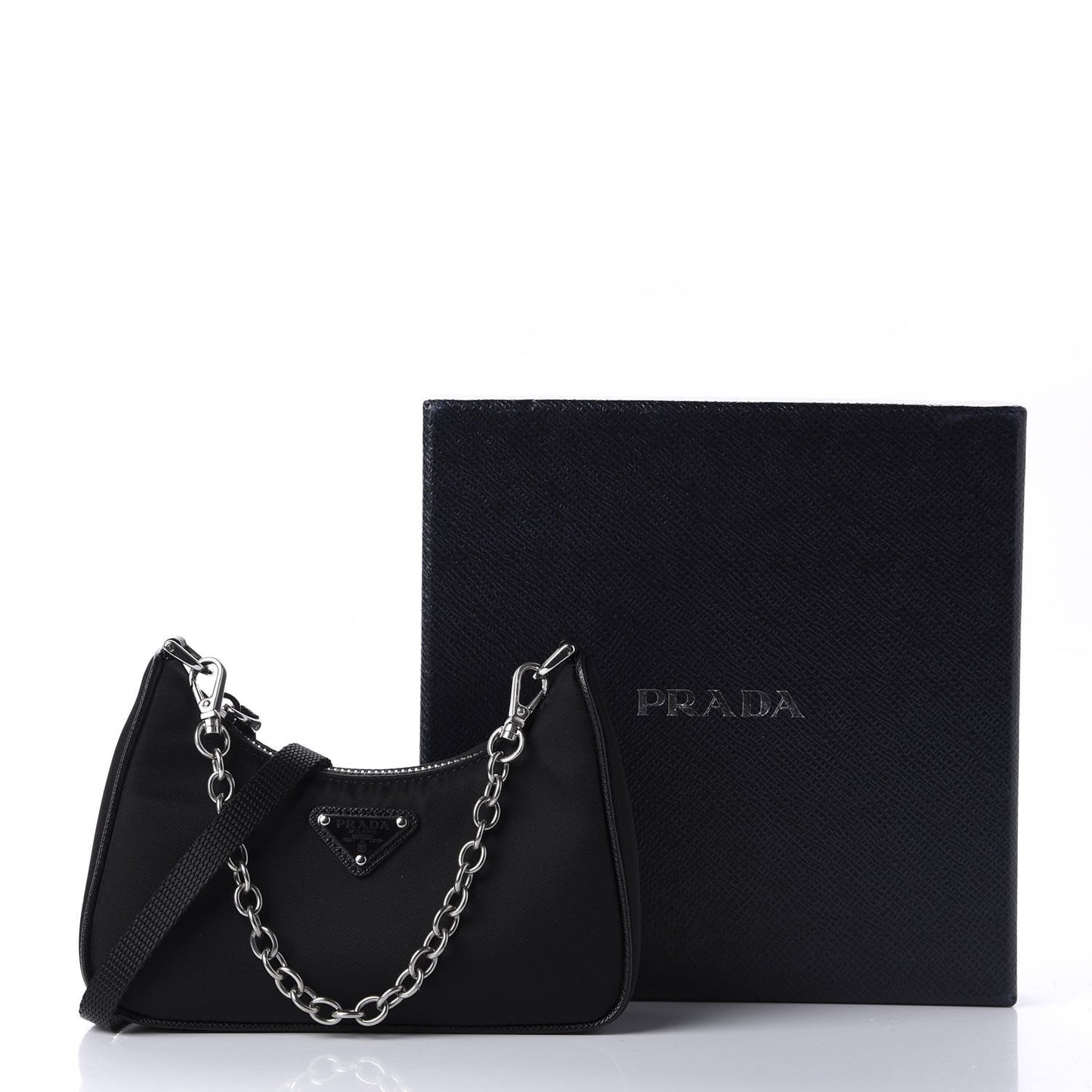 Tessuto Nylon Mini Re-Edition 2000 Shoulder Bag Black