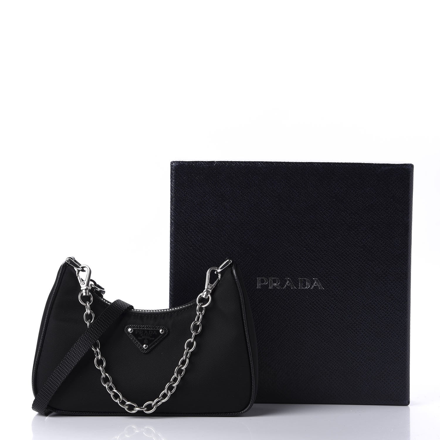 Prada Tessuto Nylon Mini Re-Edition 2000 Shoulder Bag Black 10 of 10