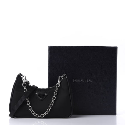 Prada Tessuto Nylon Mini Re-Edition 2000 Shoulder Bag Black 10 of 10