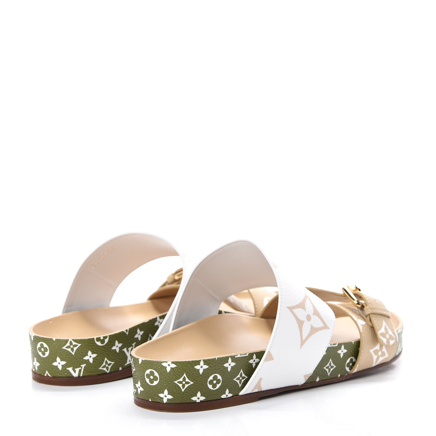 Louis Vuitton Monogram Giant Bom Dia Flat Mule Sandals 39 White Moka 4 of 10