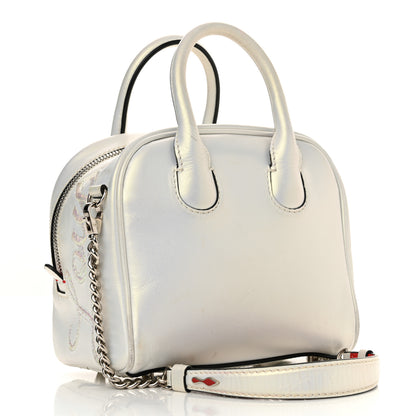 Christian Louboutin Iridescent Calfskin Paris Nano Collage Marie Jane Tote White 3 of 19