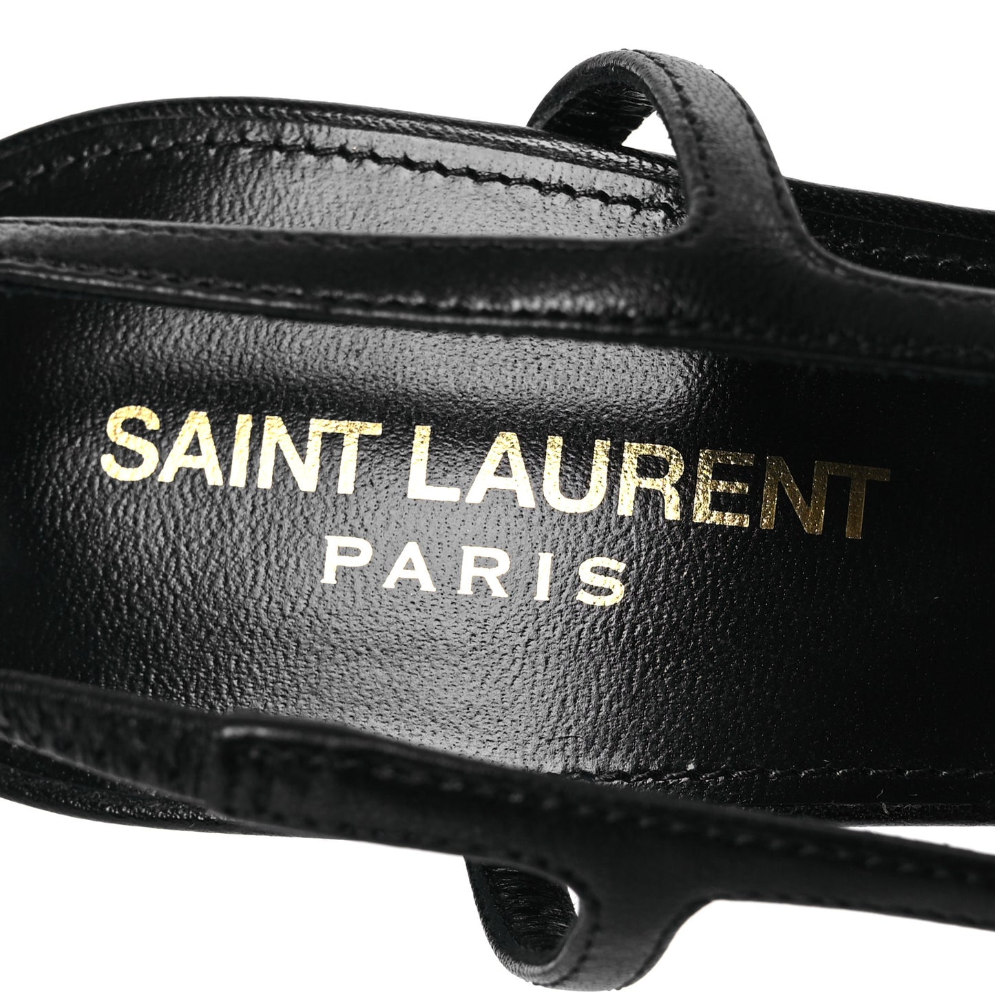 Smooth Calfskin Jeanne 110 Slingback Pumps 39.5 Black Gold