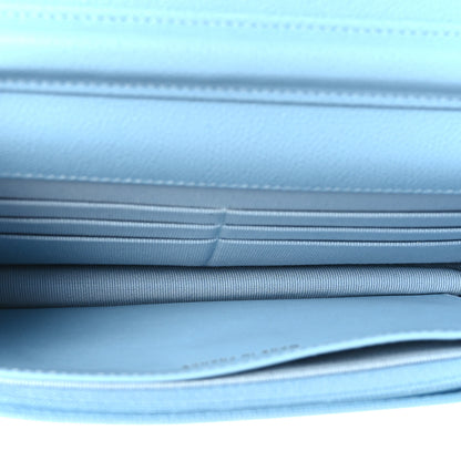 Chanel Caviar Quilted Wallet on Chain WOC Light Blue 5 of 10
