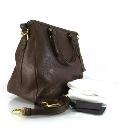 Prada Vitello Daino Tote Brown 3 of 9