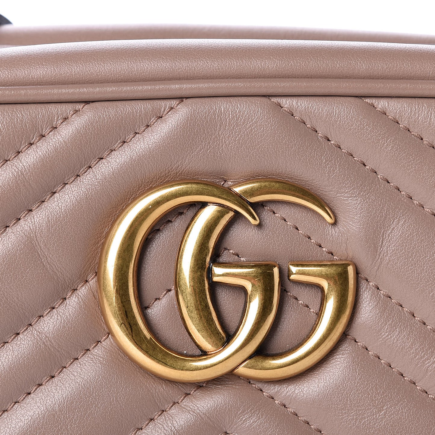 Calfskin Matelasse Small GG Marmont Chain Shoulder Bag Porcelain Rose