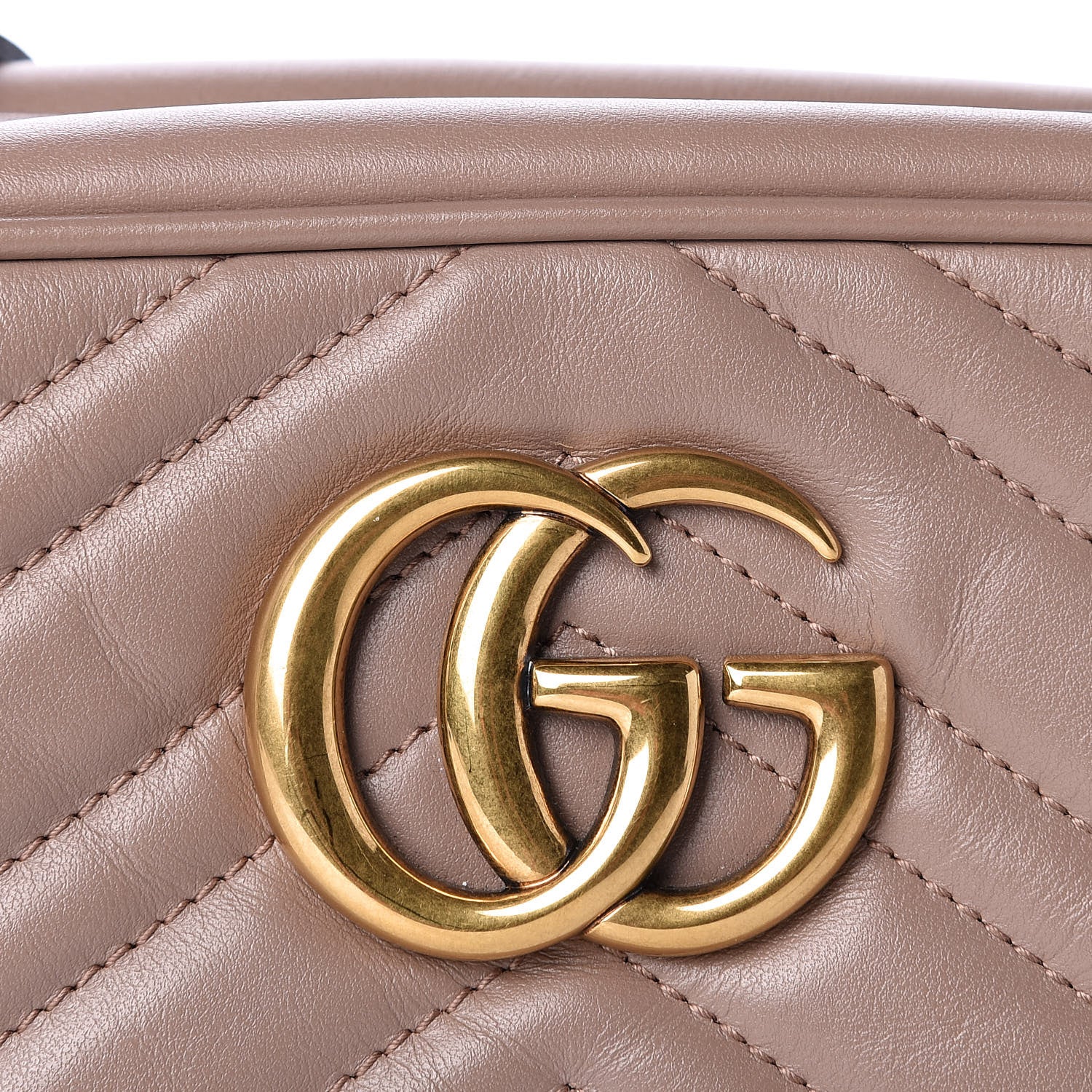 Gucci Calfskin Matelasse Small GG Marmont Chain Shoulder Bag Porcelain Rose 9 of 9