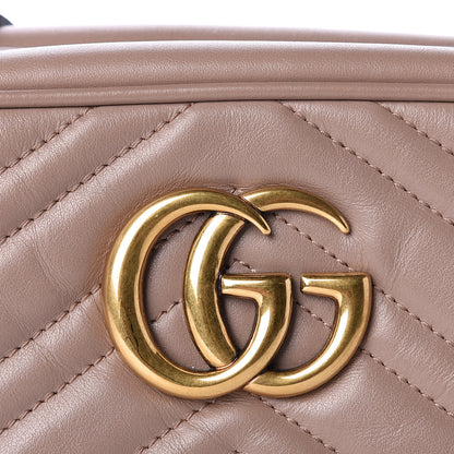 Gucci Calfskin Matelasse Small GG Marmont Chain Shoulder Bag Porcelain Rose 9 of 9