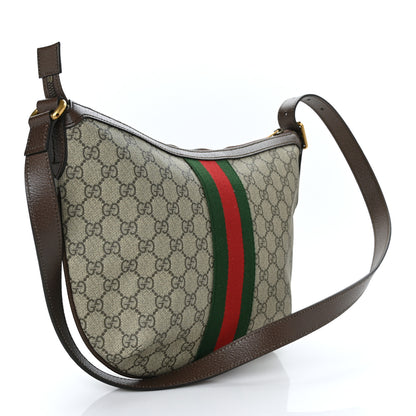 Gucci GG Supreme Monogram Web Small Ophidia Half Moon Hobo Brown 3 of 8