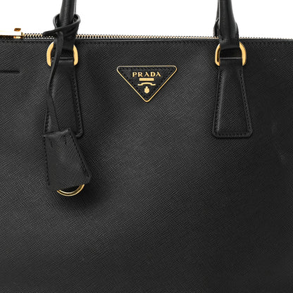 Prada Saffiano Medium Galleria Double Zip Tote Black 8 of 12