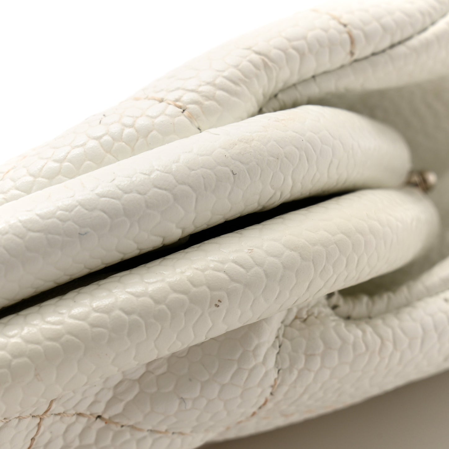 Caviar Quilted Timeless Clutch White